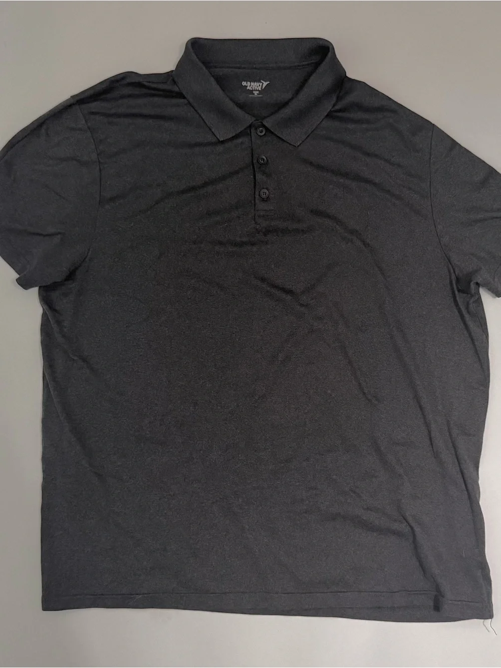 Old Navy Active Core Men's Gray Polo Shirt with Three-Button Placket